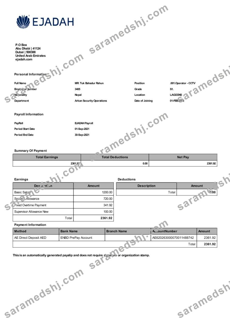 Ejadah asset management company payroll template in Word and PDF formats.pdf, 1